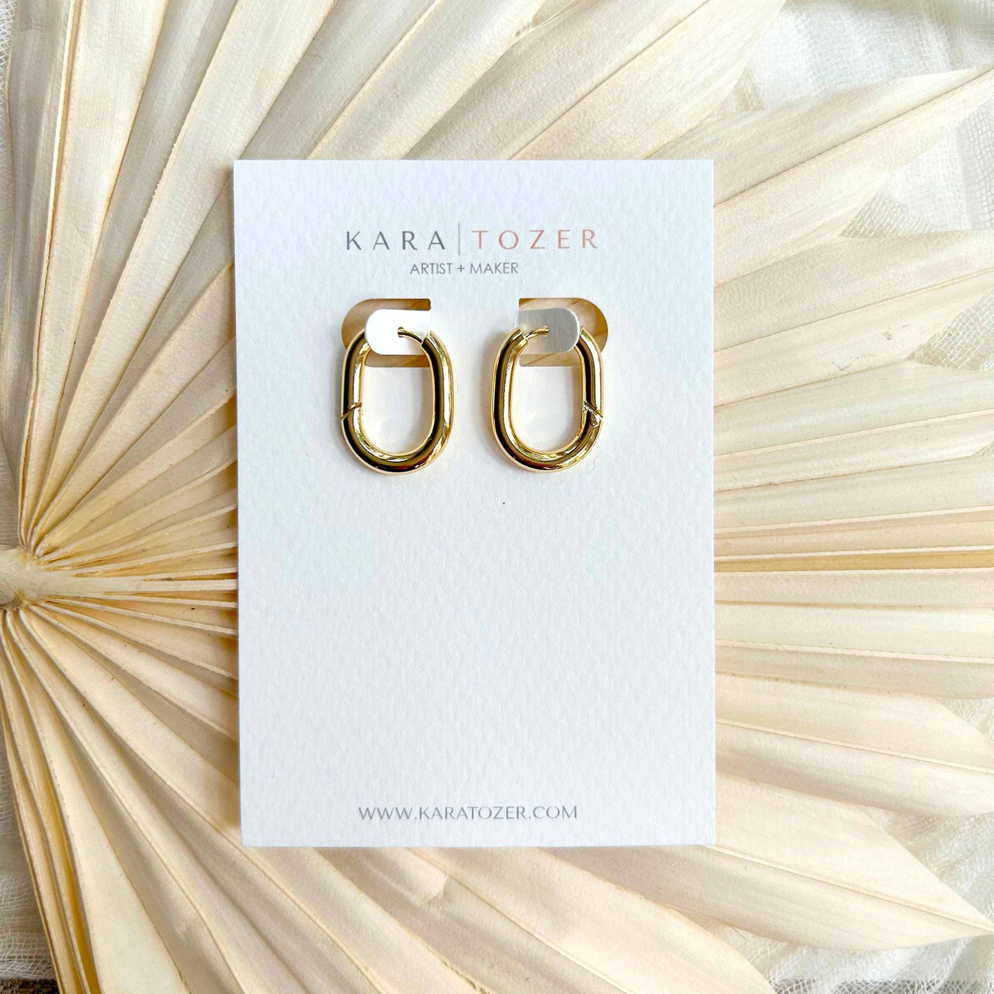 KARA | TOZER - Thick Everyday Gold Oval Hoops