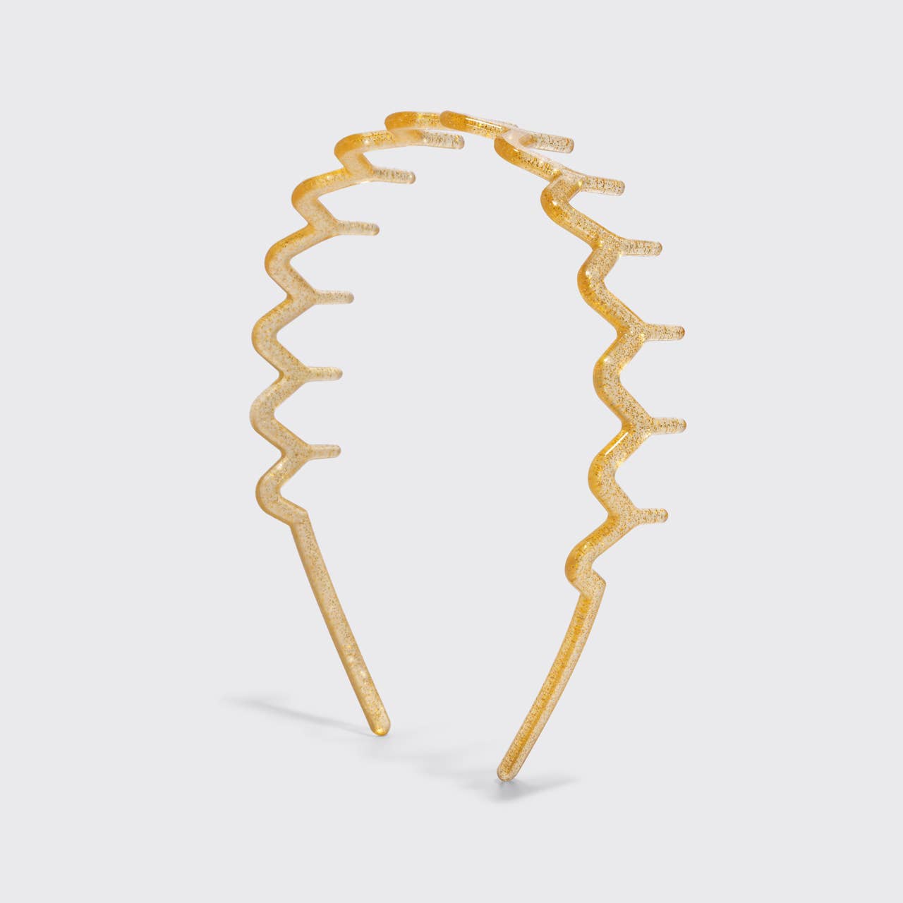 KITSCH - Recycled Plastic Zigzag Headbands 2pc Set - Gold & Silver
