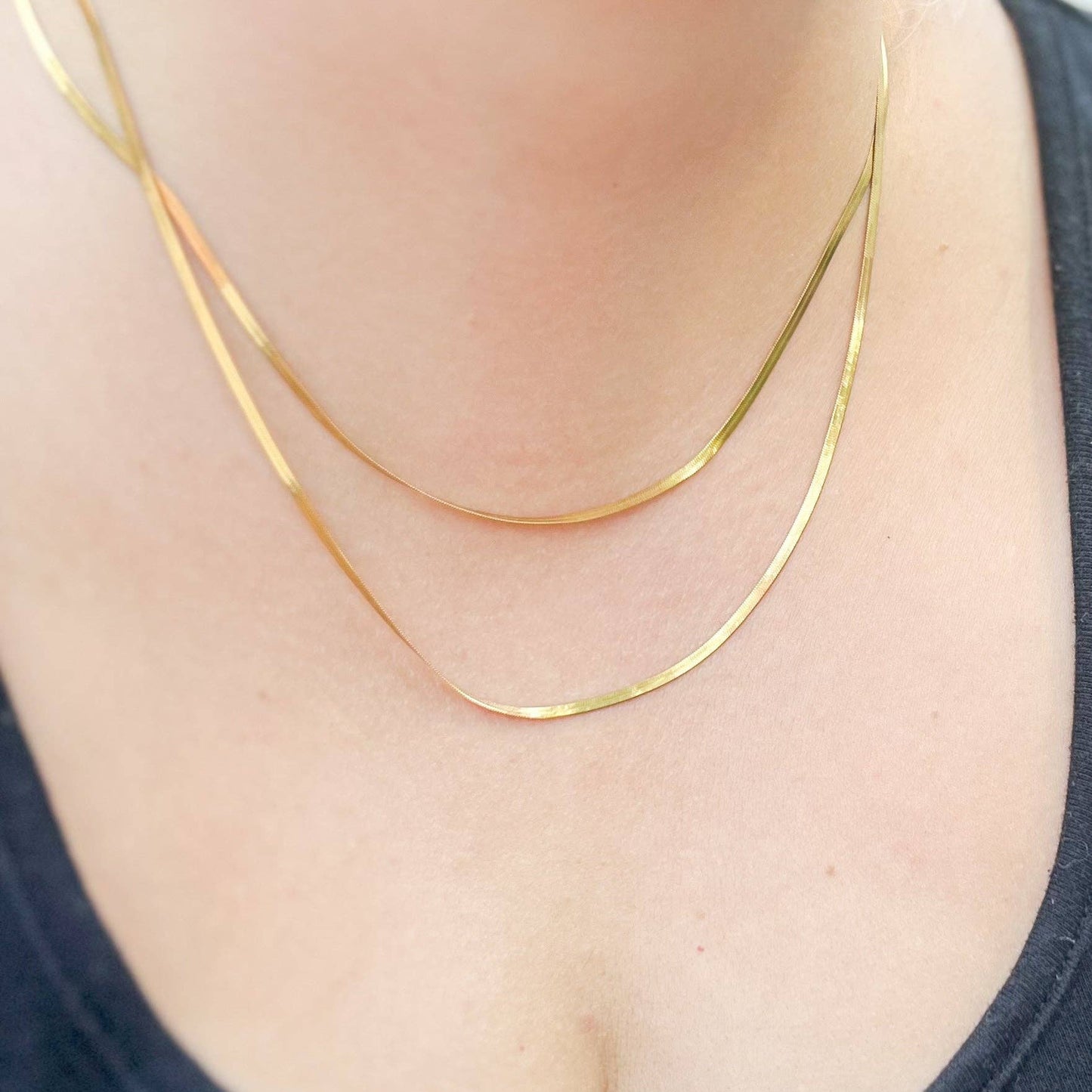 Natalie Clare Collections - Layered Snake Chain Necklace