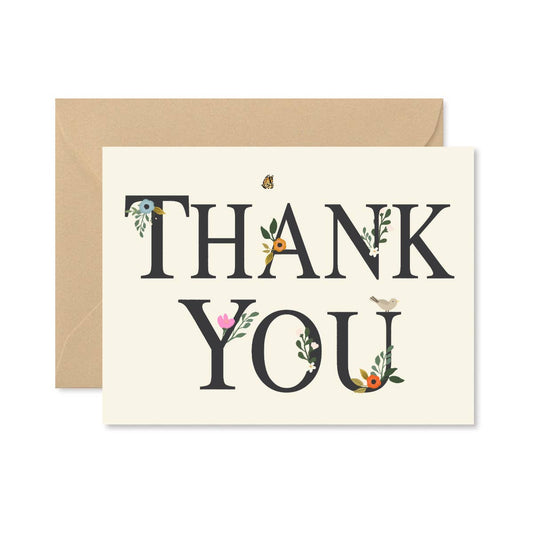 Ginger P. Designs - Thank You Floral Greeting Card