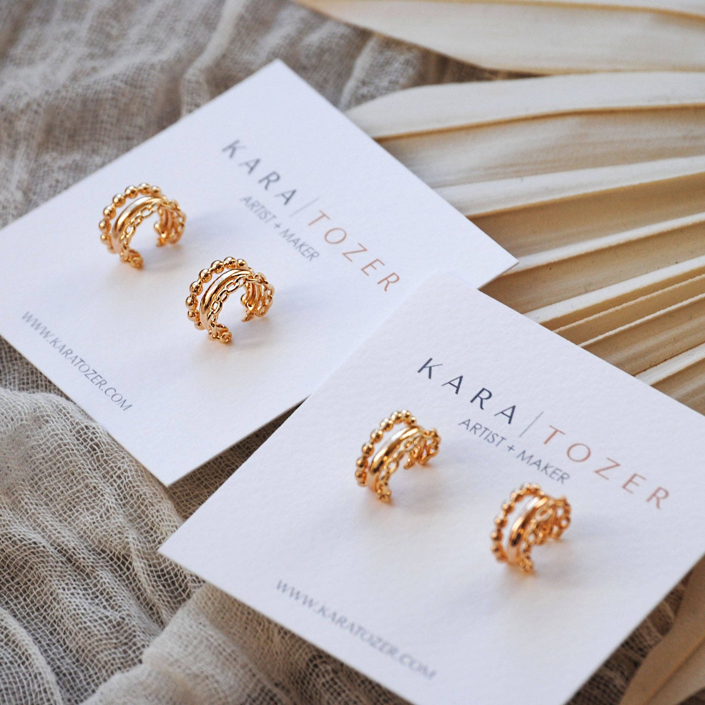 KARA | TOZER - Triple Huggie Hoops