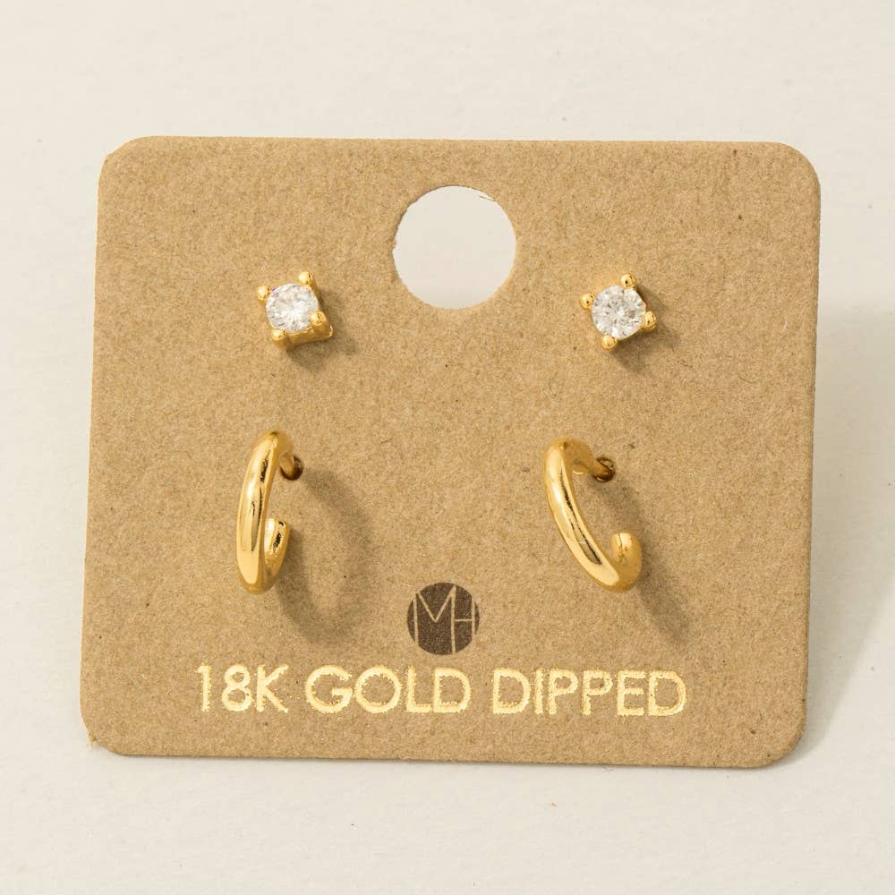 Fame Accessories - Mini Four Piece Post Stud Earrings