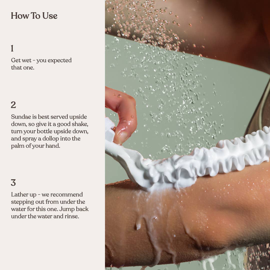 sundae body - Whipped Shower Foam Green Tea Exfoliating