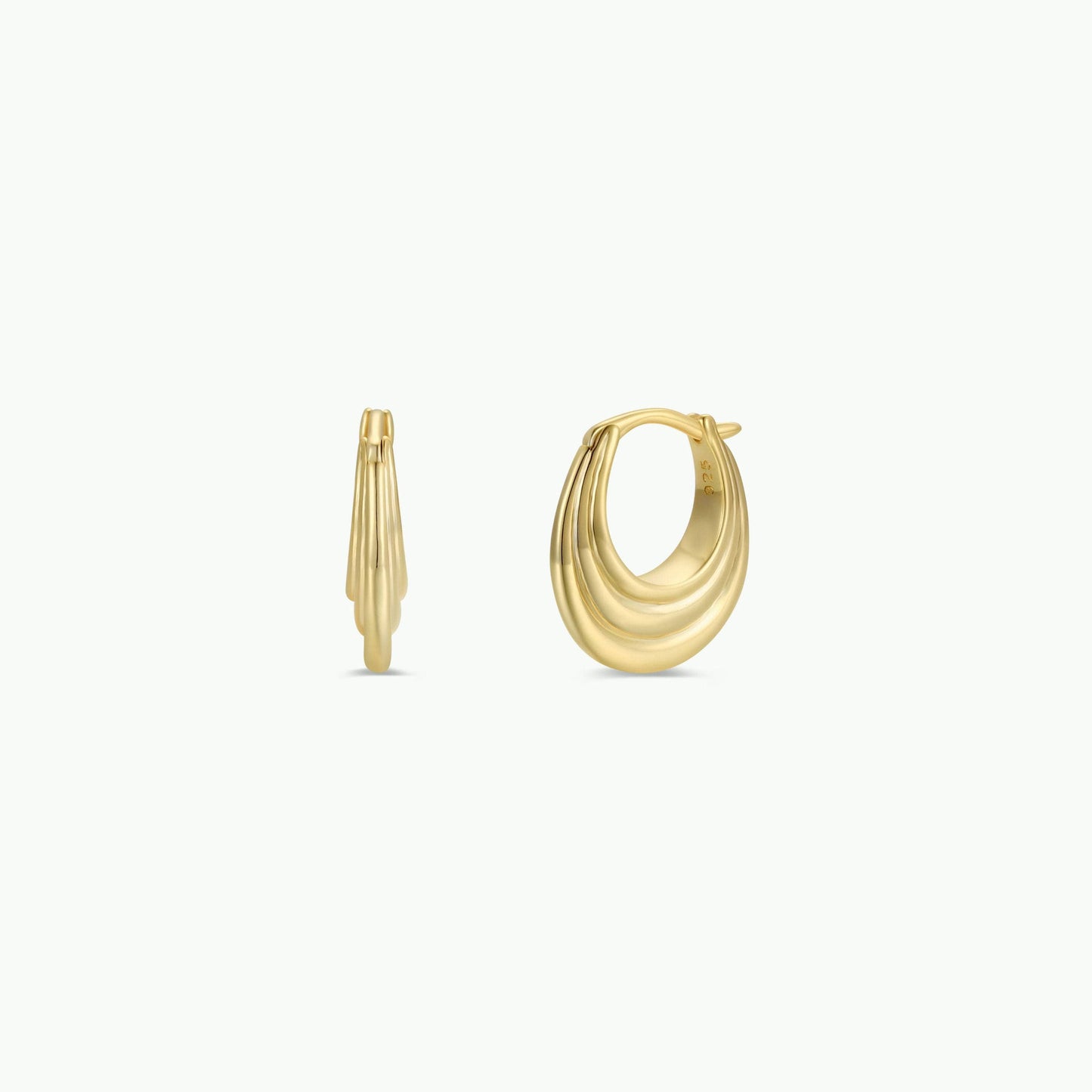 JaxKelly - Gold Hoop - Triple Arch - Earrings