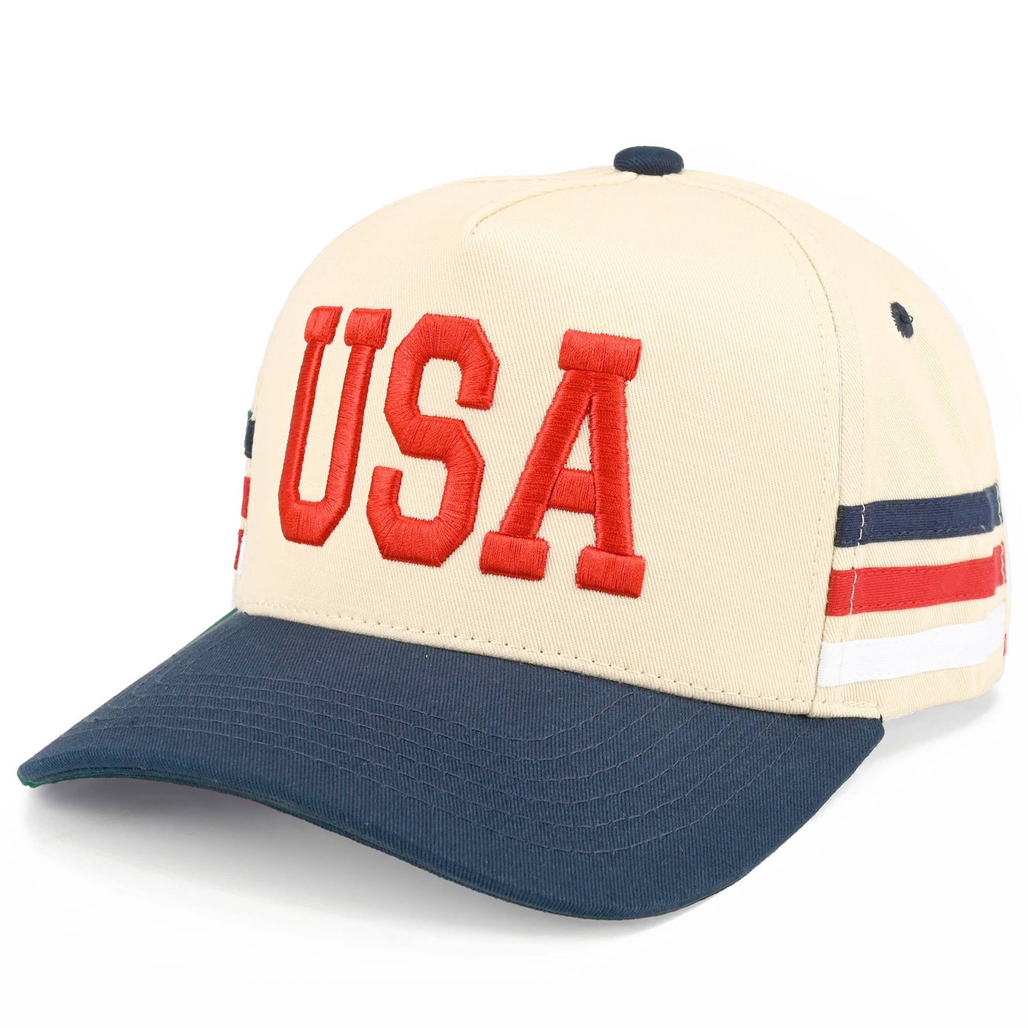Hana - 3 Lines USA Striped Two Tone Trucker Hat