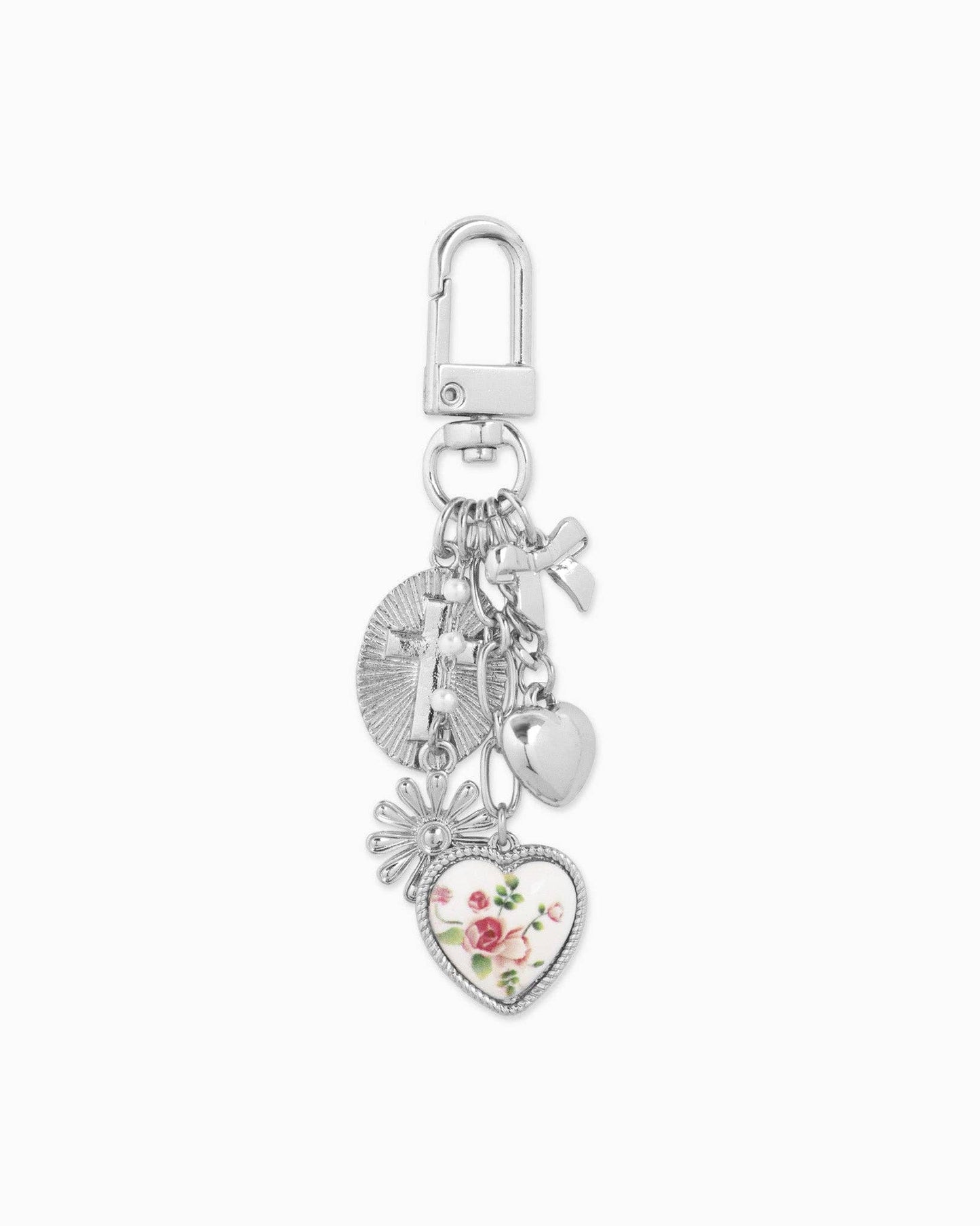 Sessori - Multi Line Ceramic Heart Bag Charm