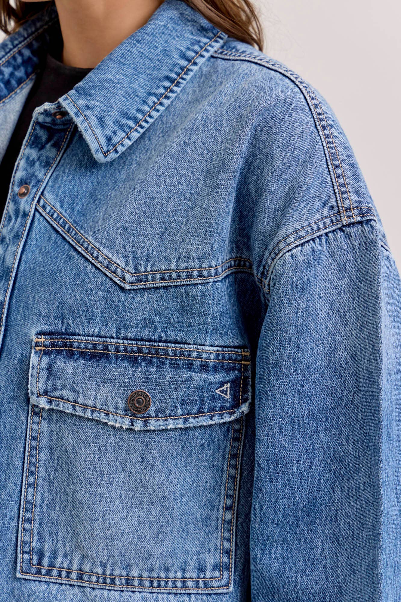 Hidden Jeans - Medium Dark Classic Oversized Western Shirt