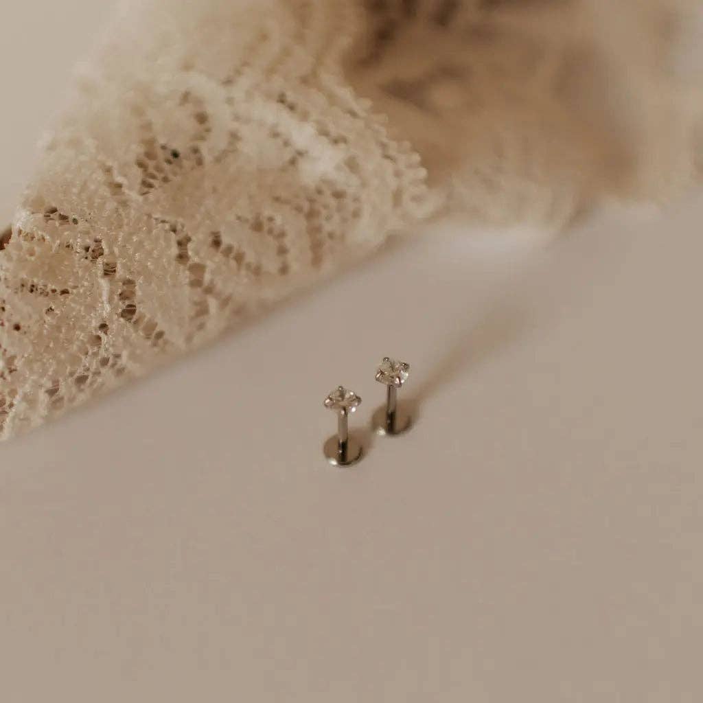 Mauve Jewelry Co. - Diamond Flat Back Studs