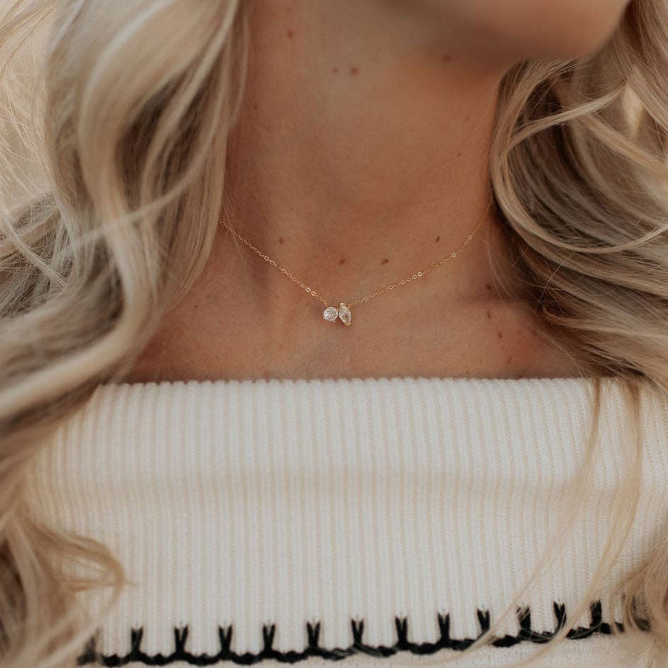 The Moment Two Stone Diamond Necklace