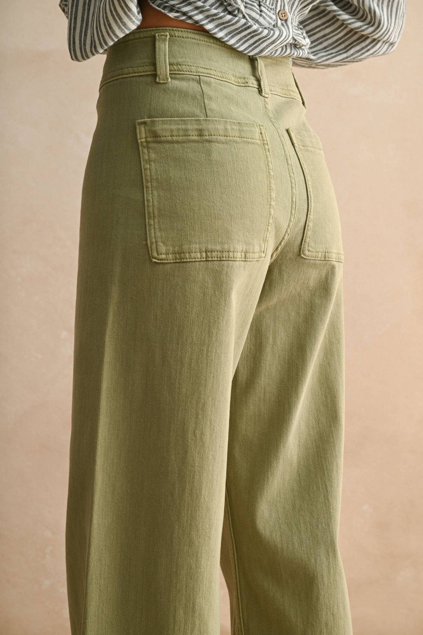 MIOU MUSE - STRAIGHT WIDE LEG DENIM PANTS