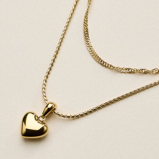 Frem - Stainless Steel Polished Heart Pendant Necklace