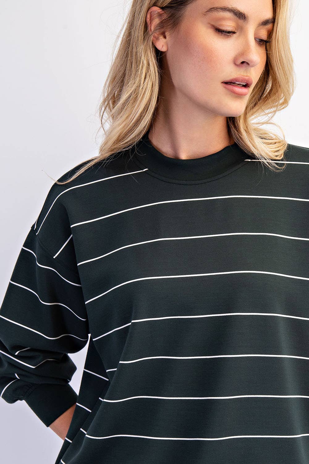 Rae Mode - MODAL SCUBA STRIPE CREW NECK TOP