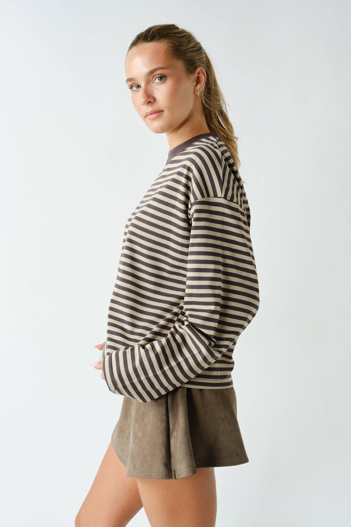 Mono B - Horizon Striped Long-Sleeve Tee