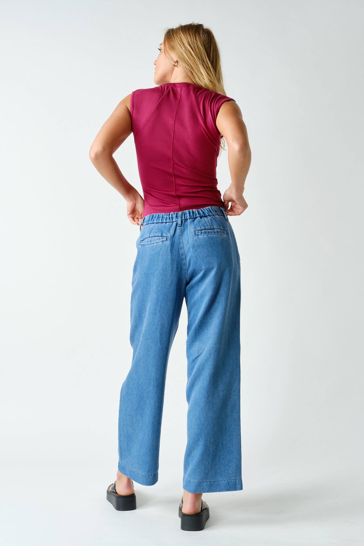 Mono B - Essential Micro-Ribbed Henley Tank Top
