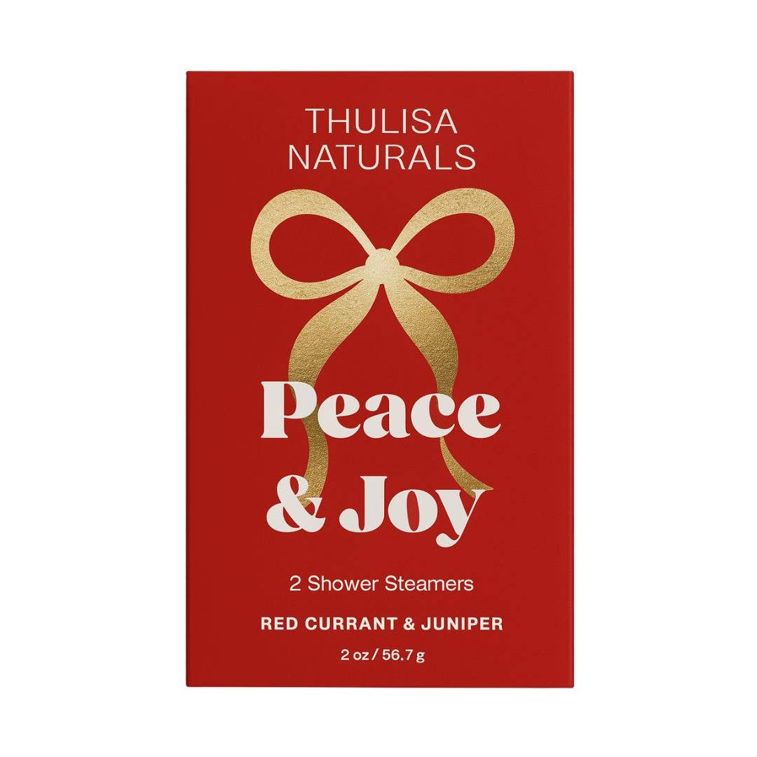 Thulisa Naturals™  | Bath + Body - Christmas Red Currant and Juniper Shower Steamers Gift Set
