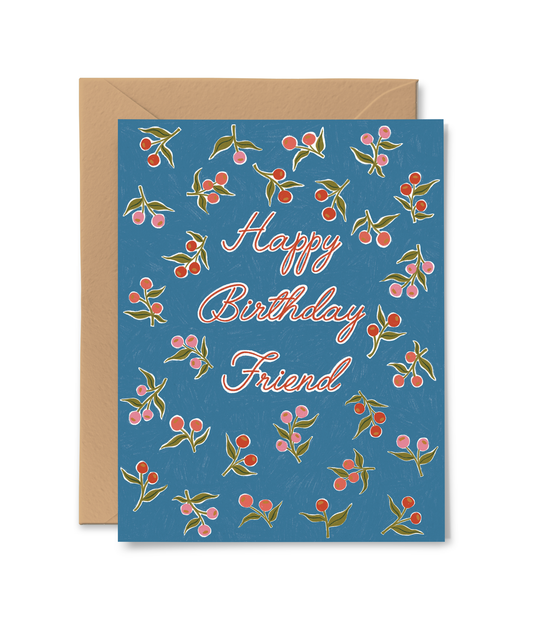 Pink Pigeon Studio - Blue Dahlia Birthday Card