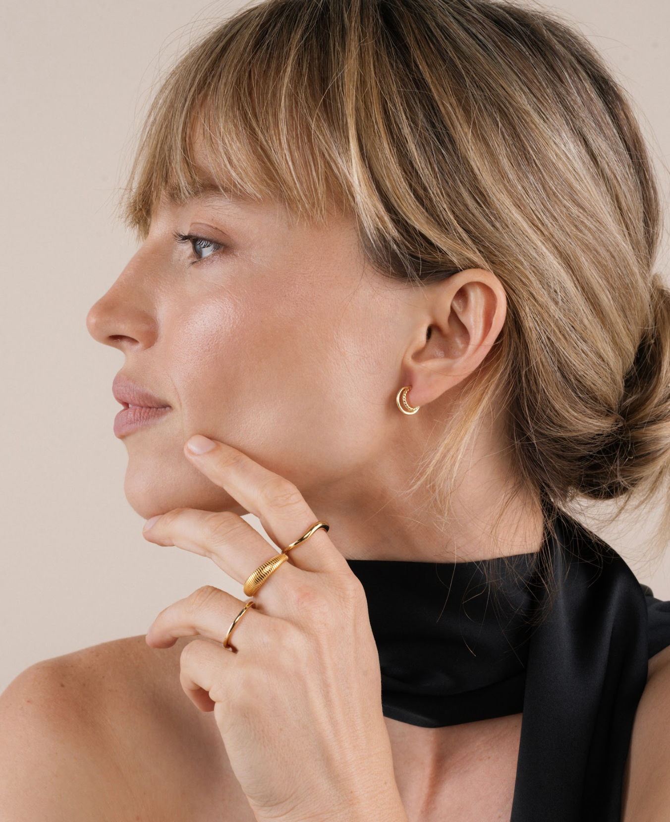 JaxKelly - Gold Hoop - Double - Earrings