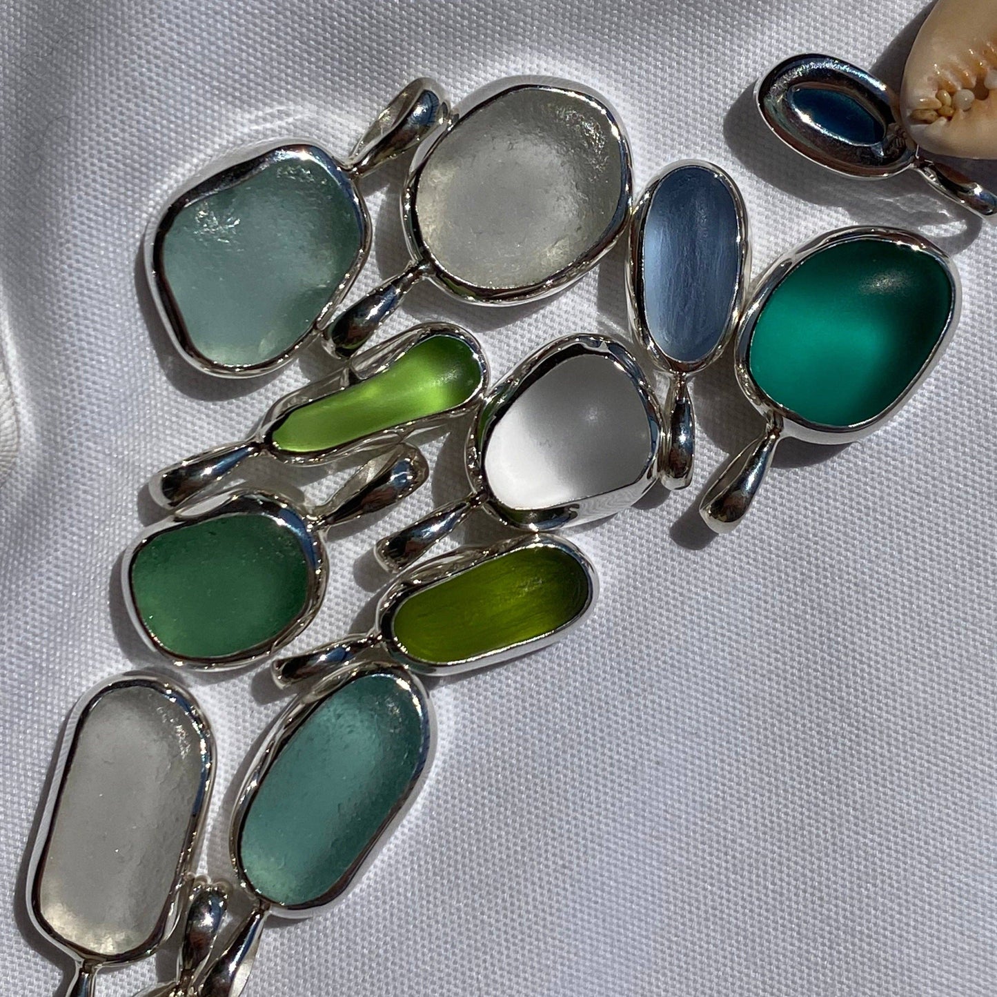 The Salty Gem - Green Sea Glass Necklace (Handmade)