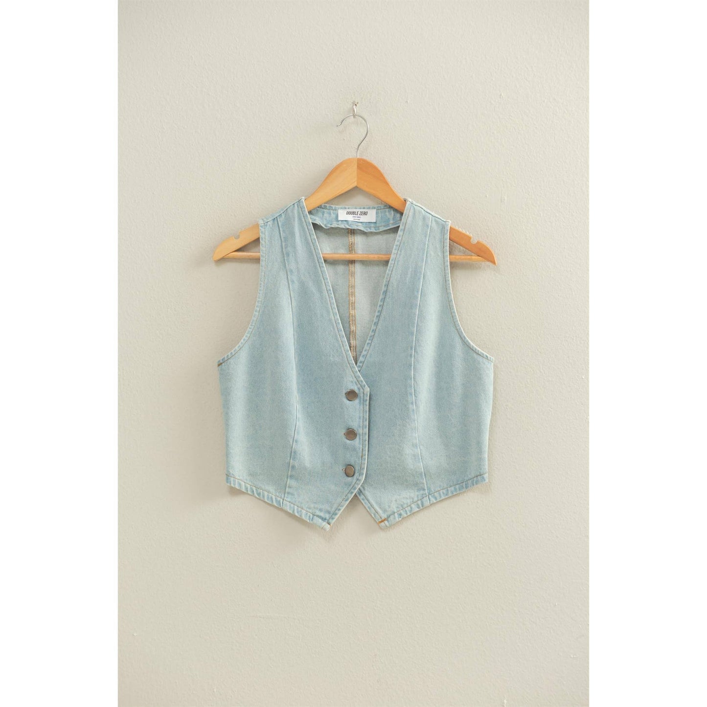 HYFVE - Trendy V-Neck Sleeveless Denim Vest