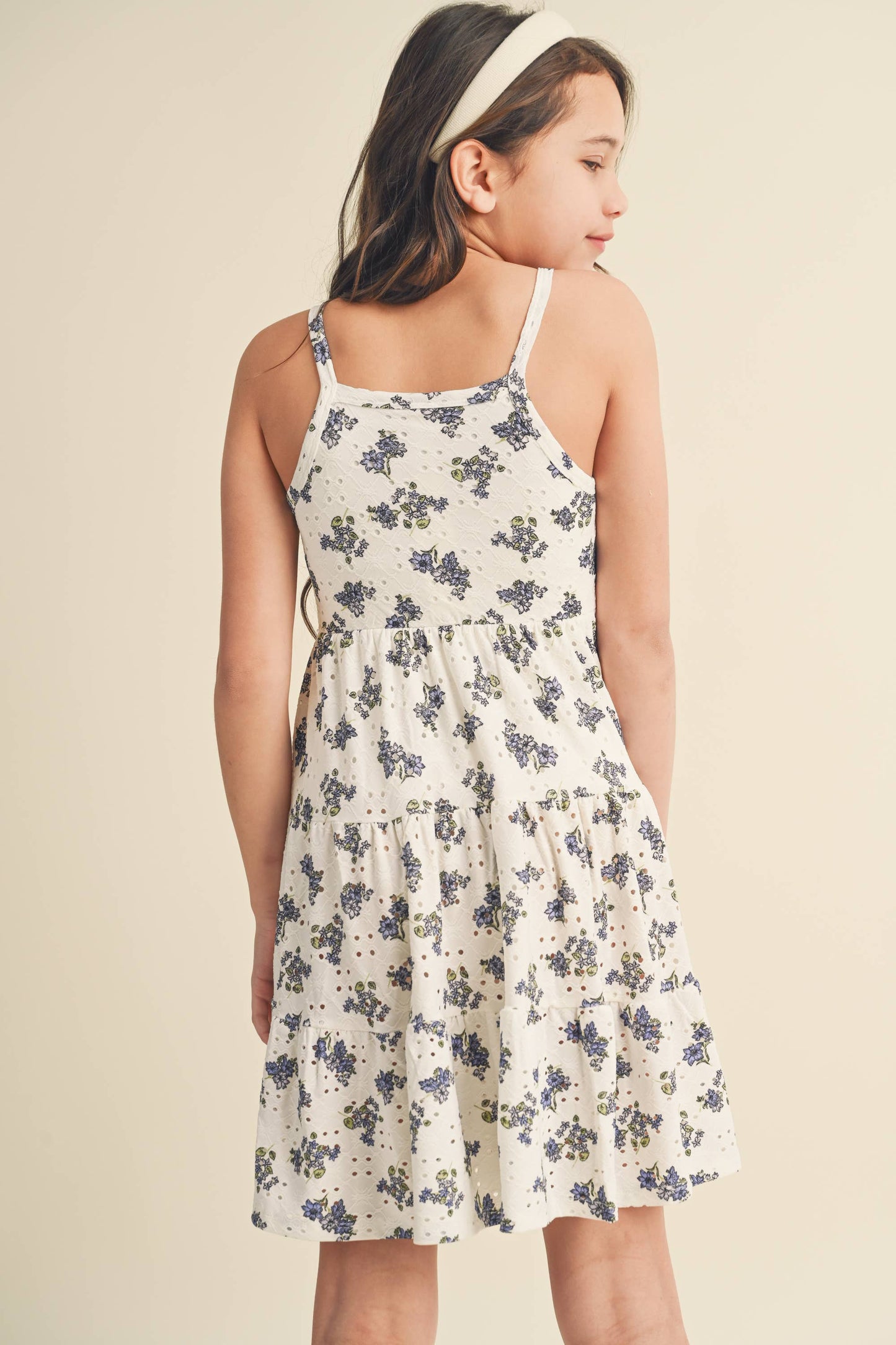 heart and arrow - TWEEN KIDS GIRLS STRAPPY TIERED DRESS (7-12)