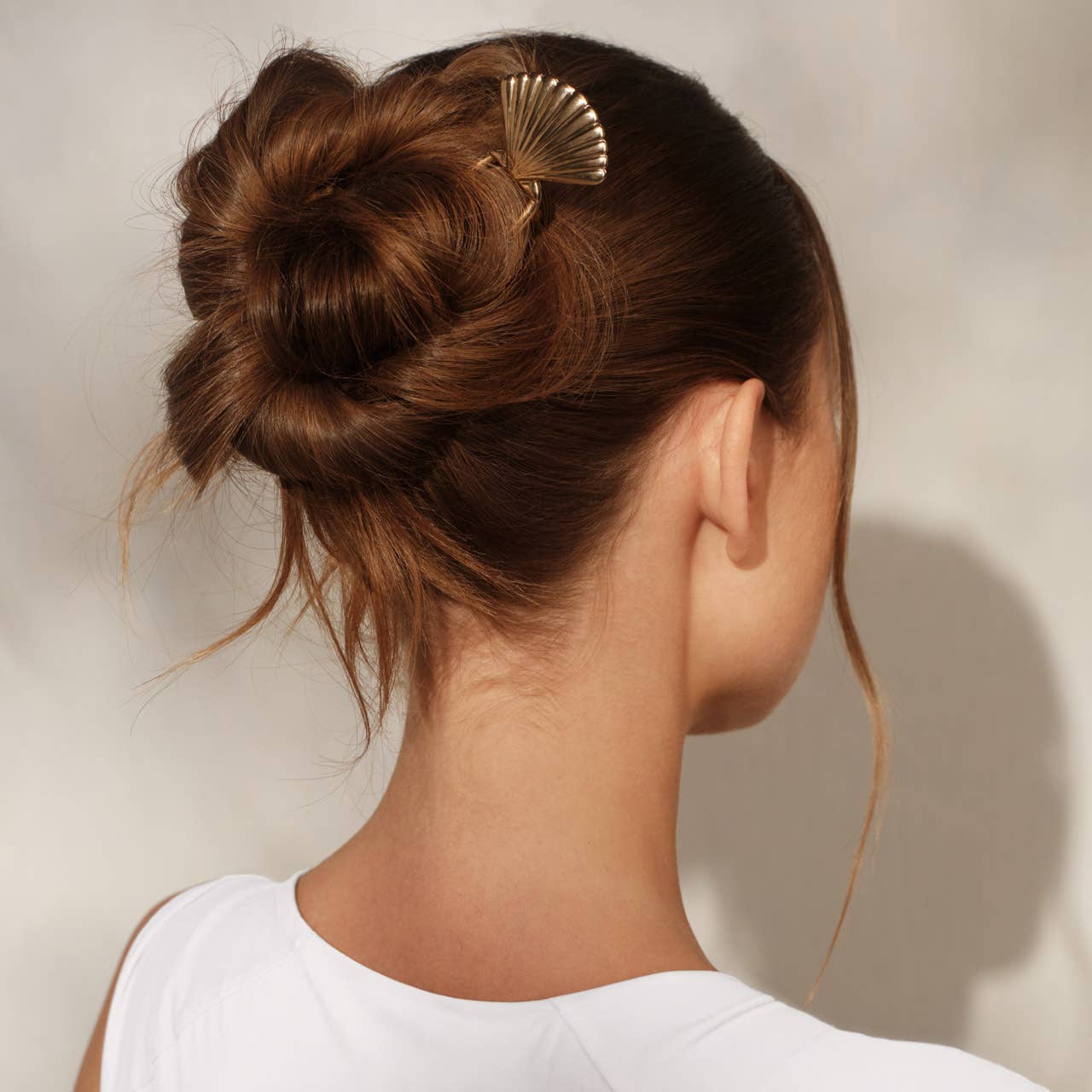 KITSCH - Metal Clam Shell French Hair Pin - Gold
