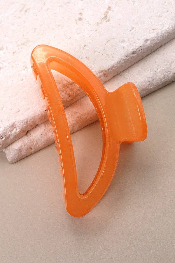 Half moon baby pink translucent hair clip