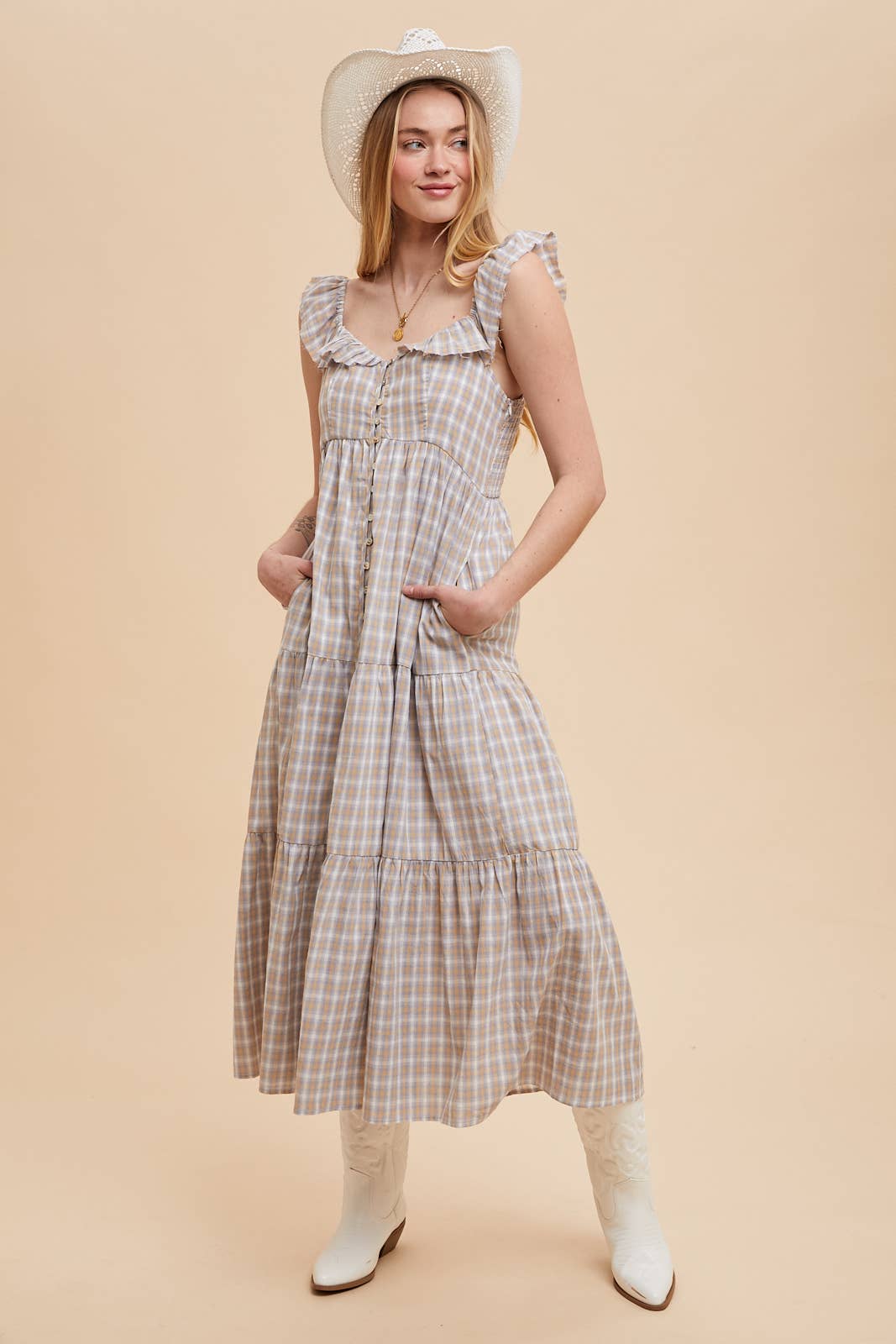 In Loom - COTTON PLAID SUMMER DRESS