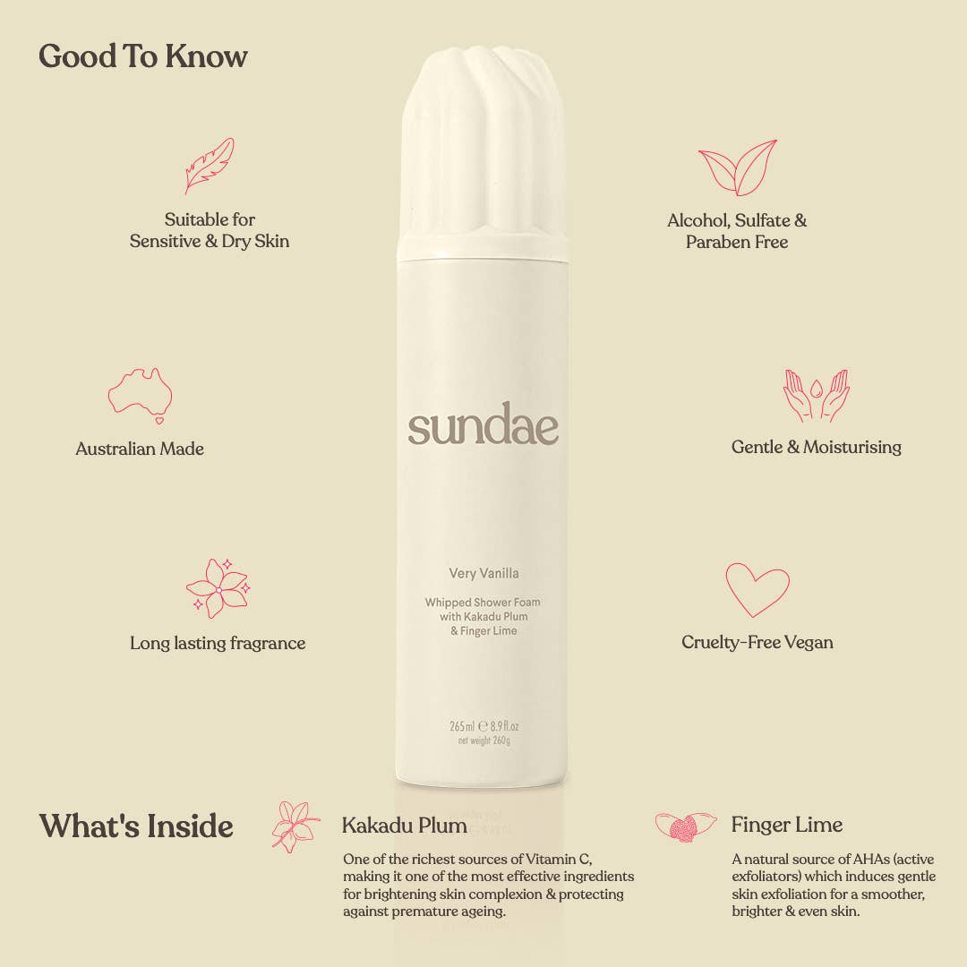 sundae body - Whipped Shower Foam Very Vanilla Body Wash