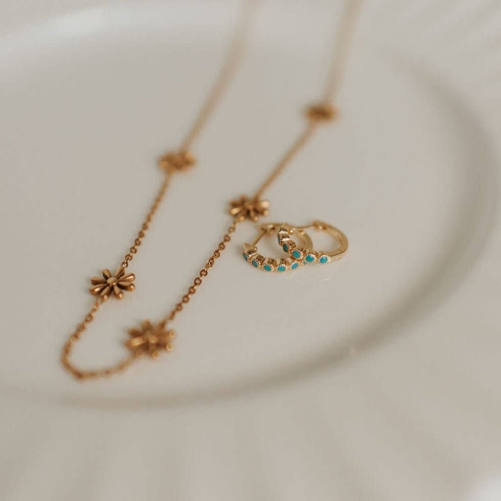 Mauve Jewelry Co. - Gaby Turquoise Hoops