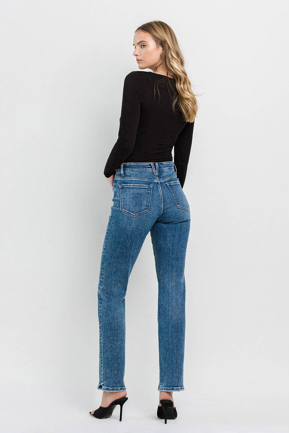 FLYING MONKEY - HIGH RISE STRAIGHT JEANS