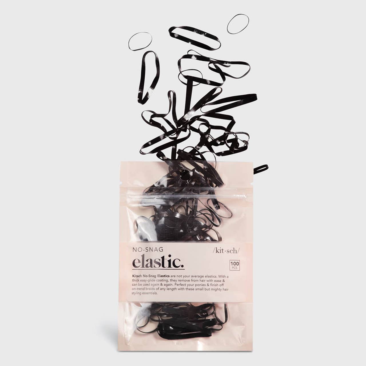 KITSCH - No-Snag Elastic 100pc - Black