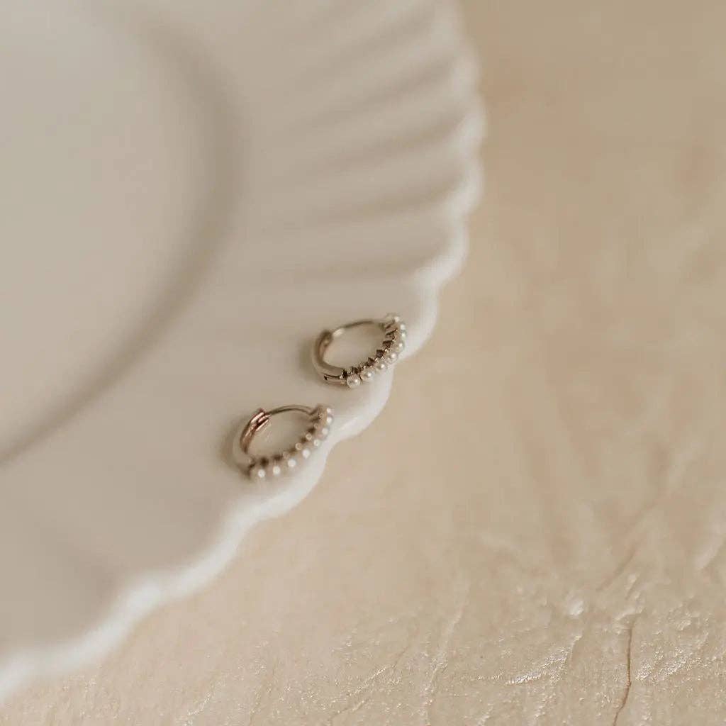 Mauve Jewelry Co. - Grace Pearl Hoops