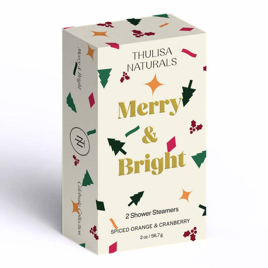 Thulisa Naturals™  | Bath + Body - Christmas Shower steamers | 2 pack Spiced Orange + Cranberry