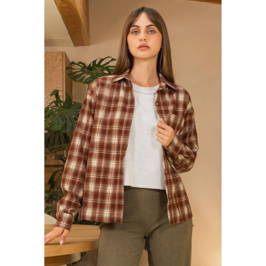 HYFVE - Classic Checkered Button-Up Shirt With Comfort Fit
