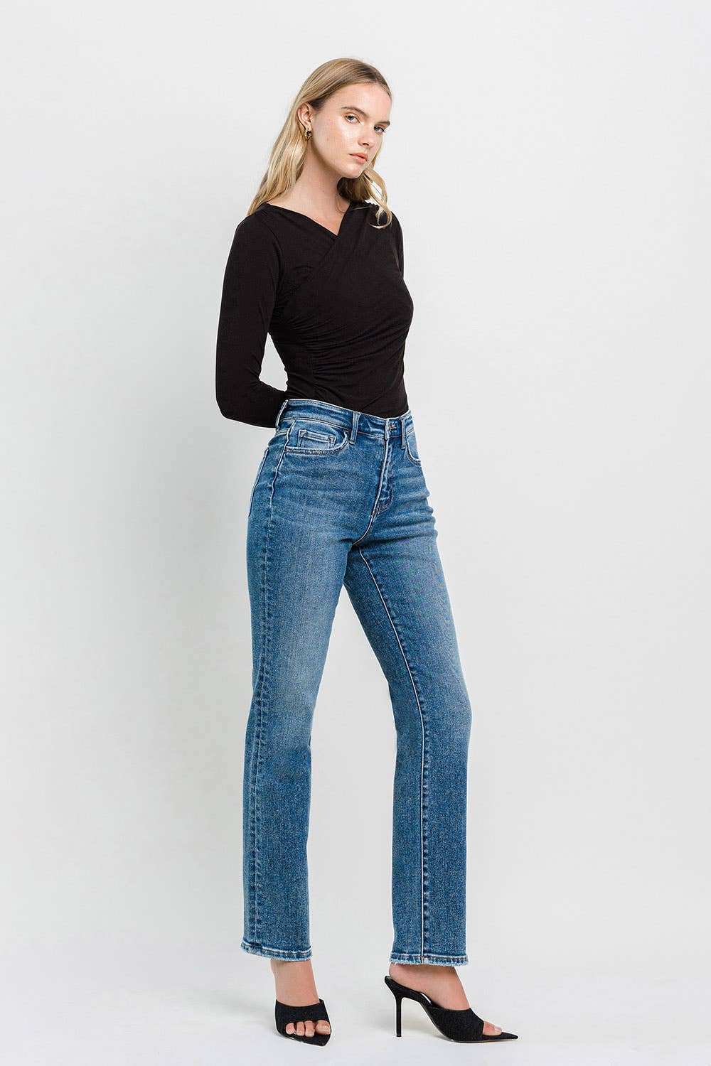 FLYING MONKEY - HIGH RISE STRAIGHT JEANS