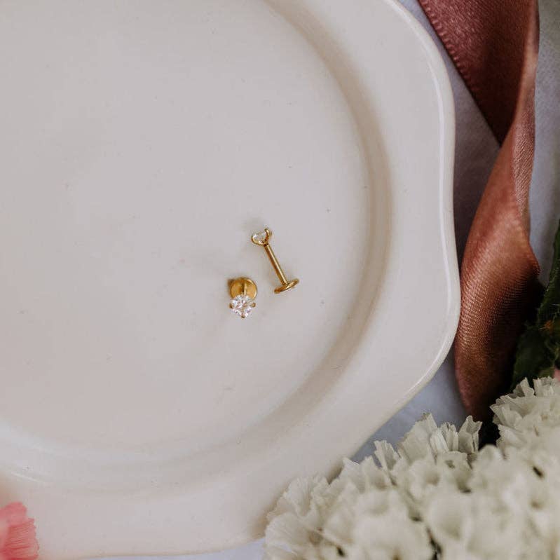 Mauve Jewelry Co. - Diamond Flat Back Studs