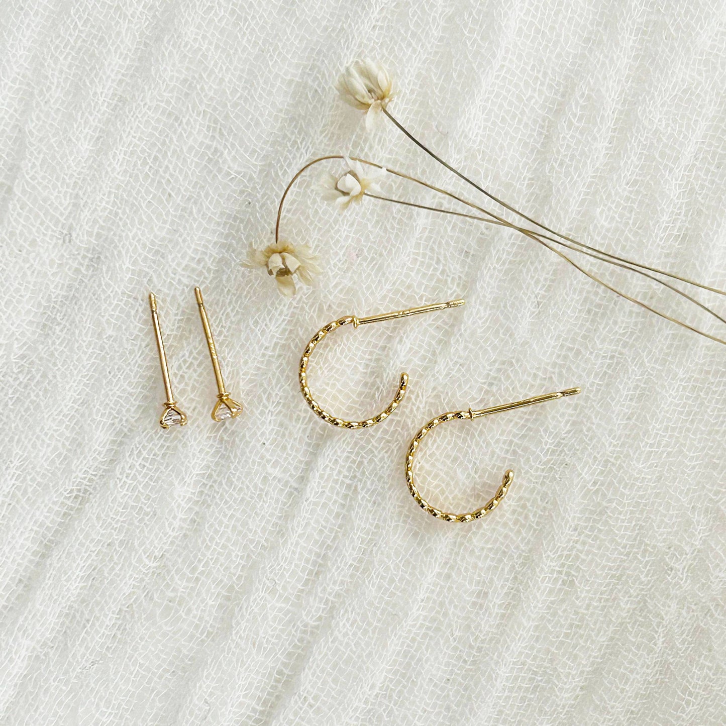 KARA | TOZER - Dainty Dot Hoop Stacking Set #12