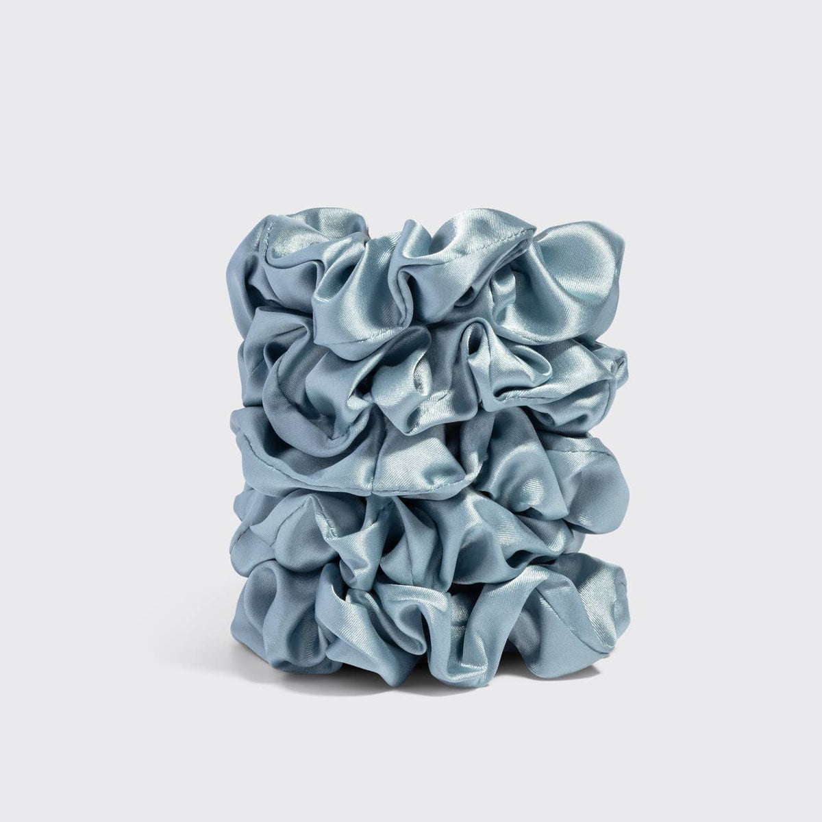 KITSCH - Satin Sleep Scrunchies 5pc Set - Haze Blue