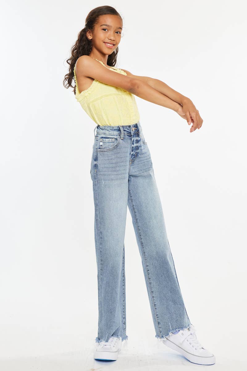 Kan Can USA - YOUTH OPEN PACK HIGH RISE SLIM WIDE JEANS