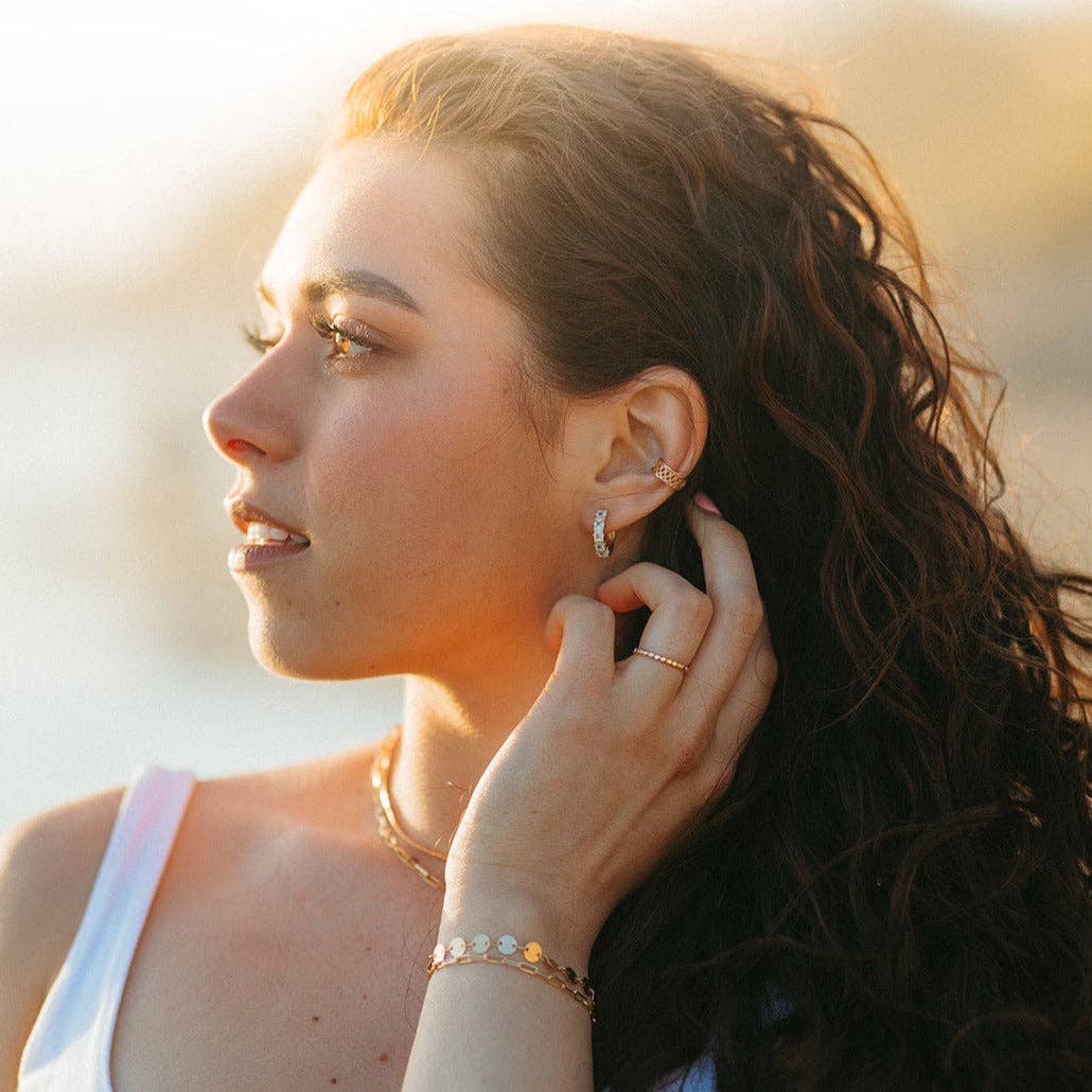 Mauve Jewelry Co. - Charlotte Diamond Gold Filled Hoops