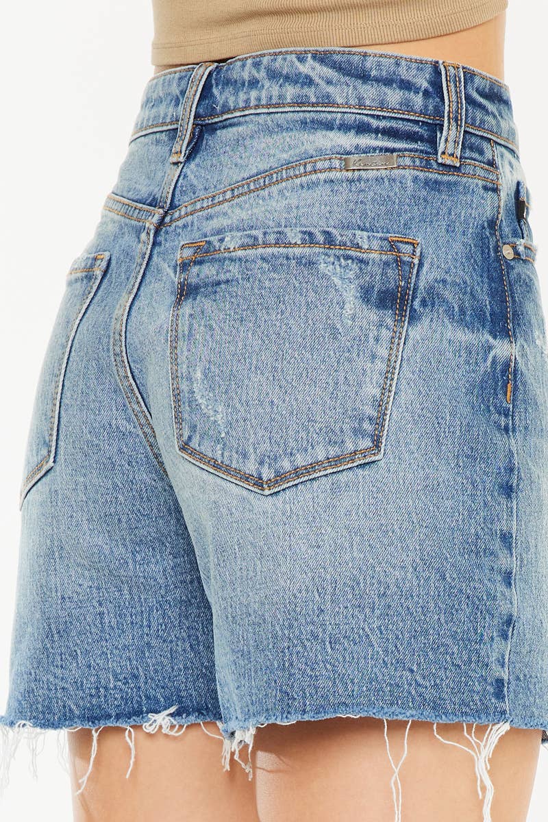 KanCan USA - mid thigh longer denim shorts