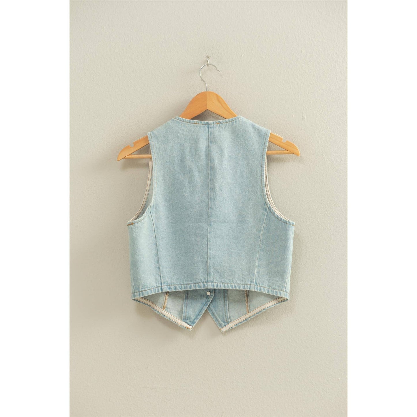 HYFVE - Trendy V-Neck Sleeveless Denim Vest