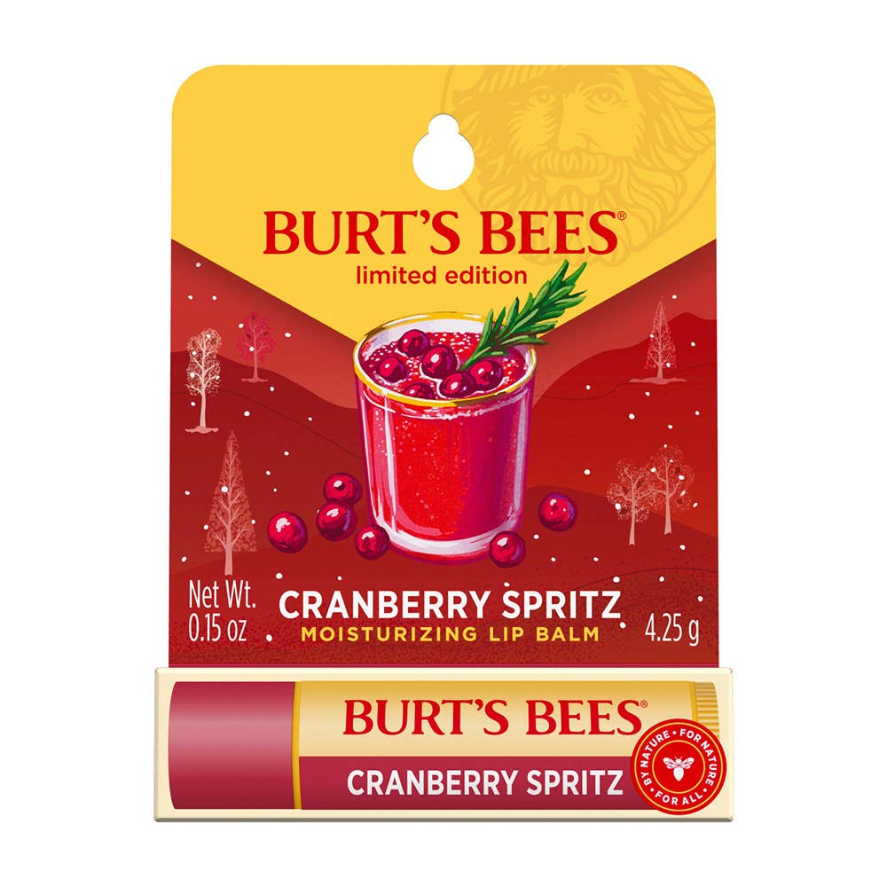 Burt's Bees - Holiday Cranberry Spritz Lip Balm 0.15 Oz. Blister Box