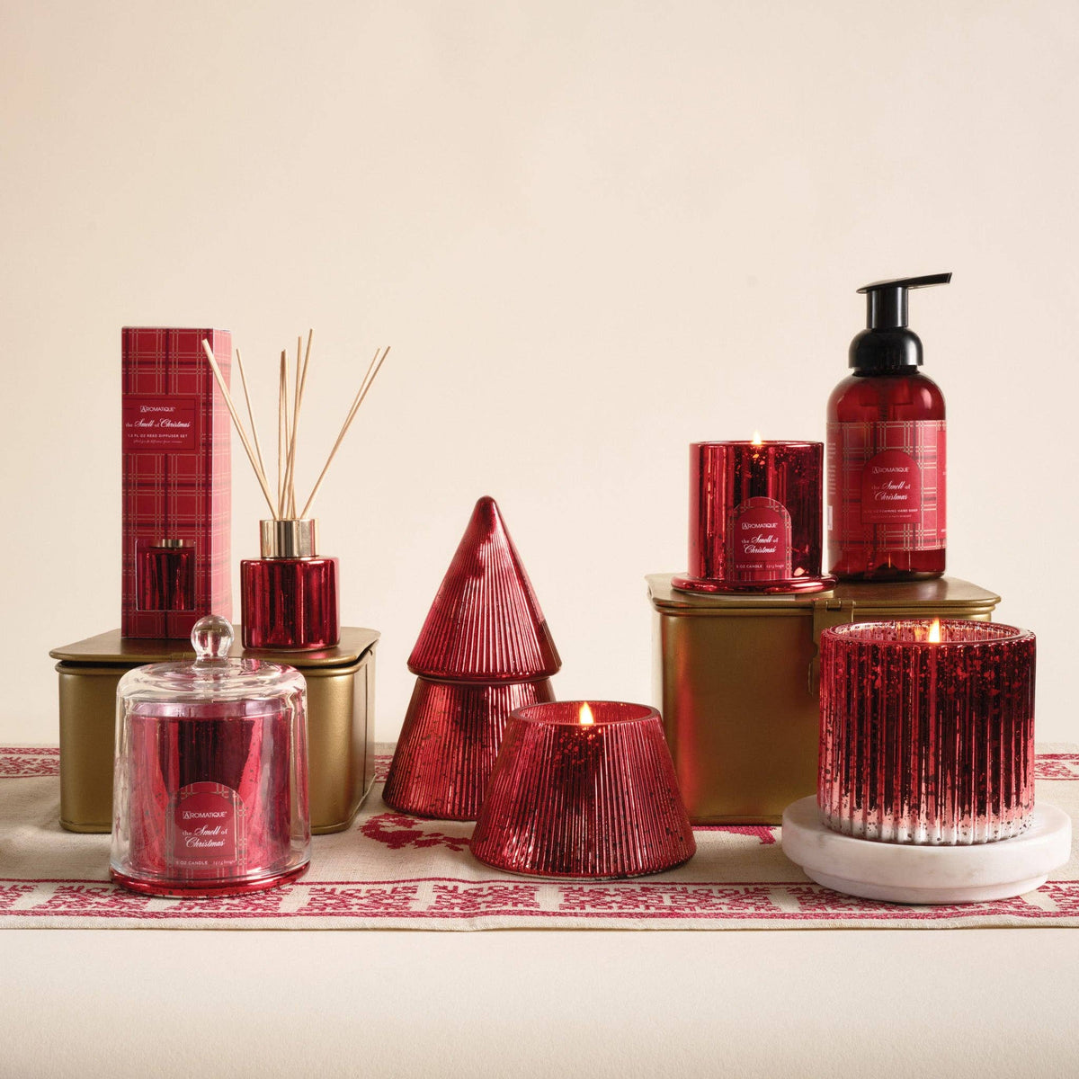 Aromatique - The Smell of Christmas® - Plaid Mini Reed Diffuser Set - 6 EA