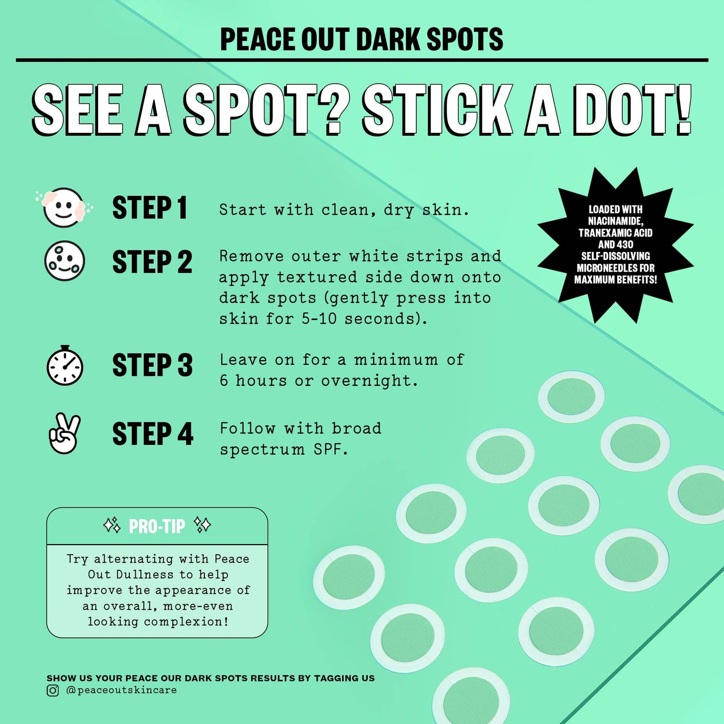 Peace Out Skincare - Dark Spots Microneedling Dots