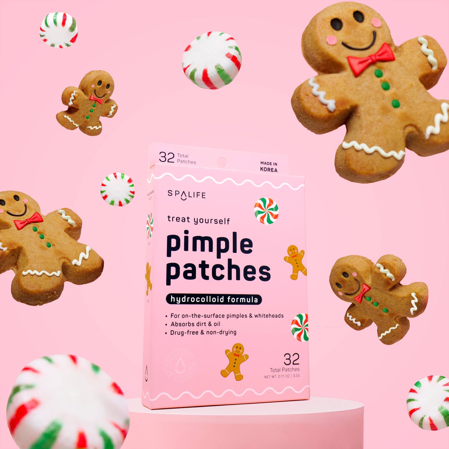 My Spa Life - Christmas Holiday Gingerbread & Candies Pimple Patches 72 ct