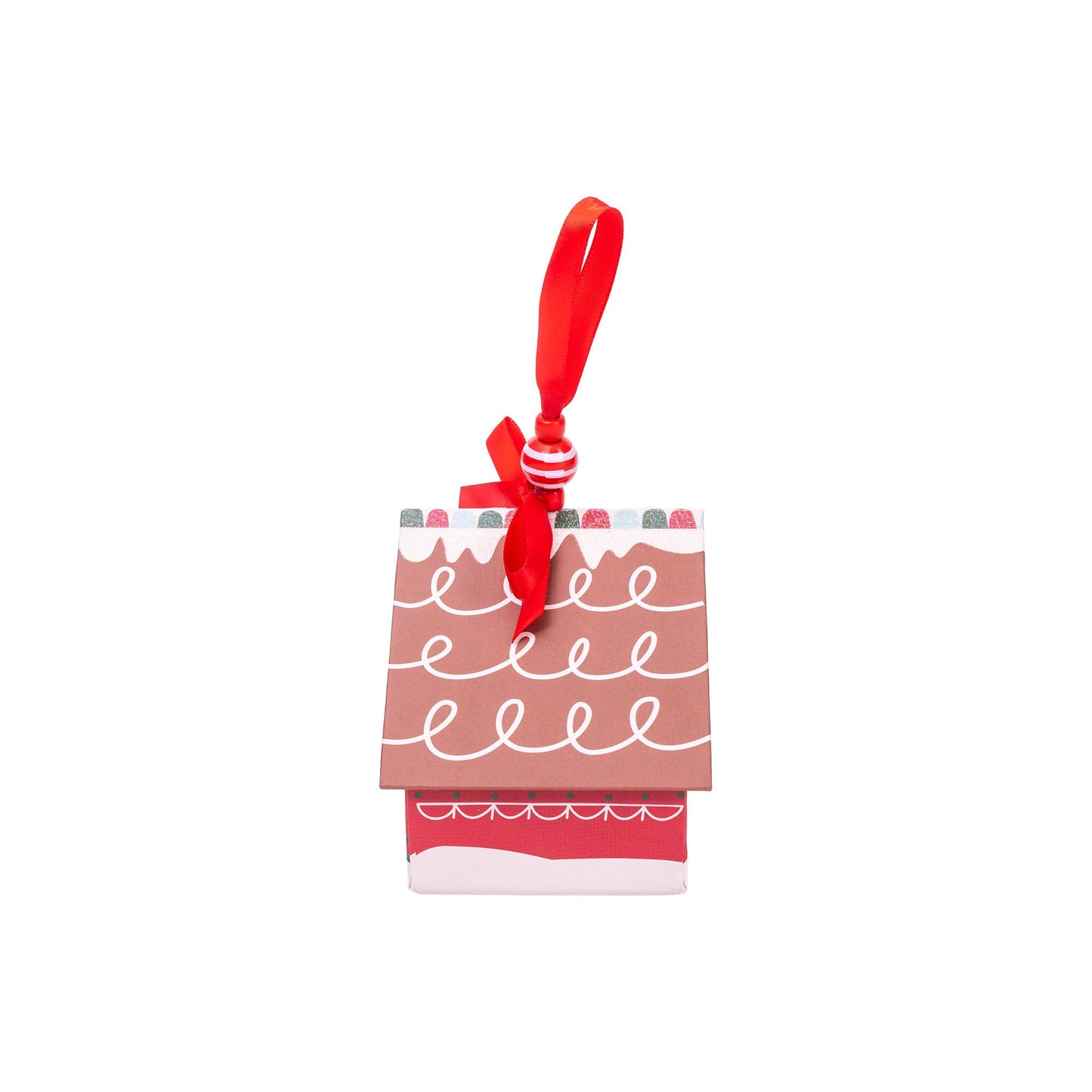 Cait + Co - Bath Bomb Christmas Ornament House - Red