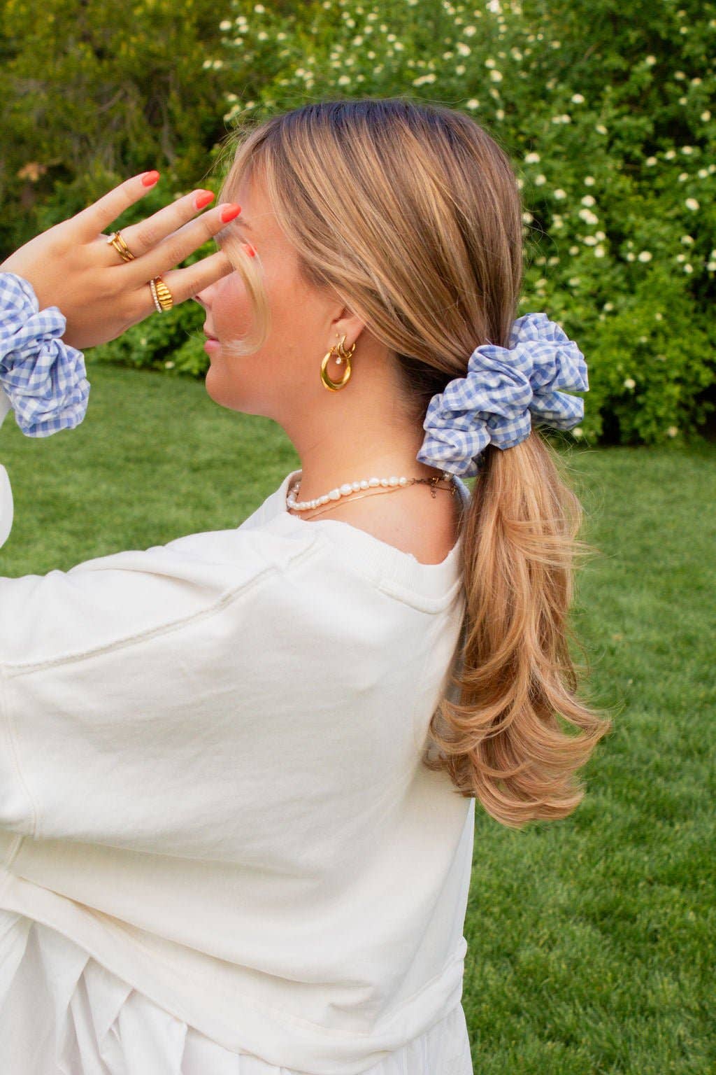 Shop Andi - Picnic Gingham Jumbo Scrunchie