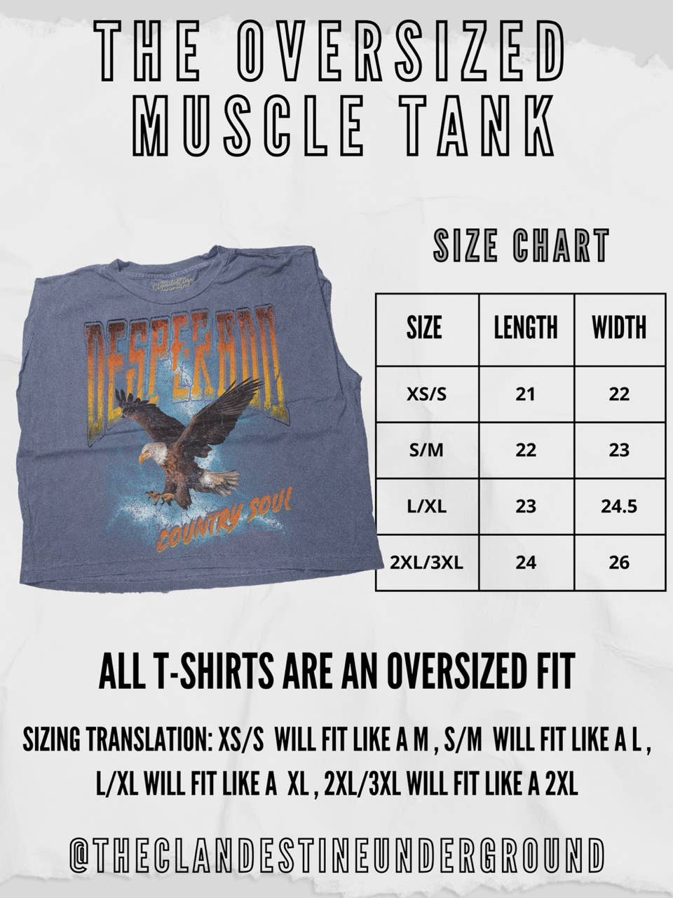 The Clandestine Underground - Three Little Fish, Summer Vintage Cropped Muscle Tank