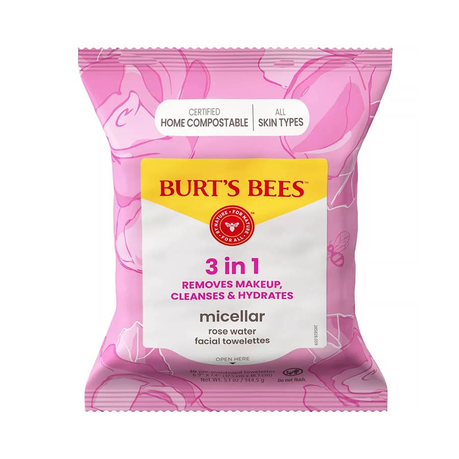 Burt's Bees - Micellar 3-In-1 Facial Towelettes With Rose Water 30Ct